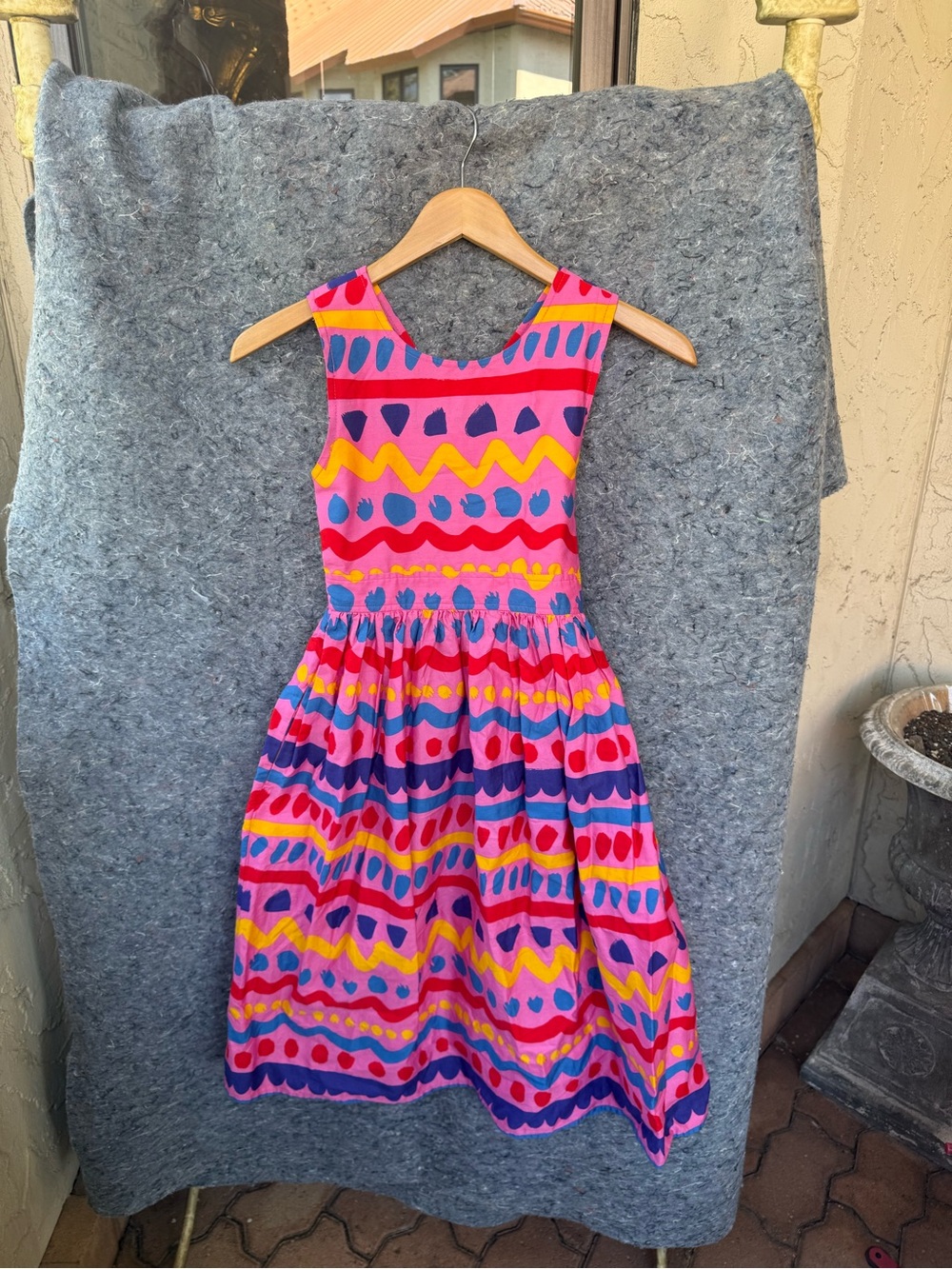 Stella McCartney Pink Multicolor Patterned Girls' Sundress by Stella McCartney
